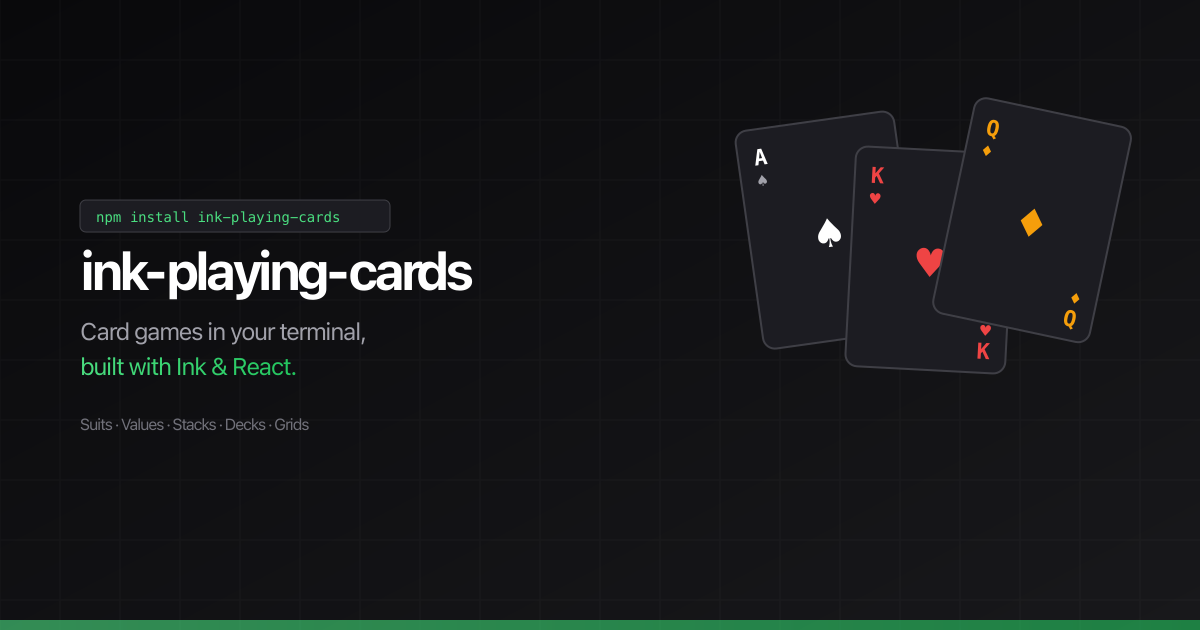 ink-playing-cards — Playing Card Components for Ink